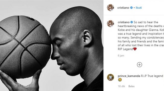 Kobe Bryant (Screenshot Instagram Cristiano)