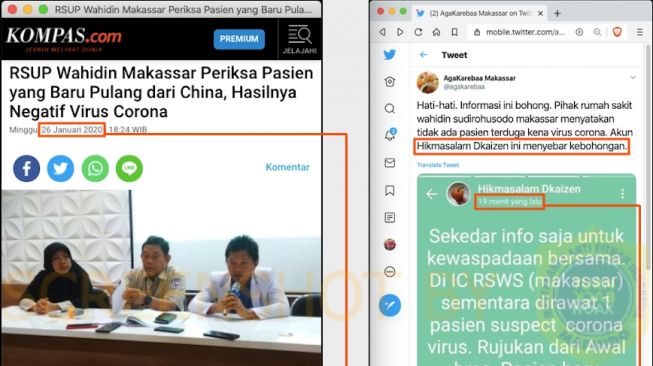 CEK FAKTA: Satu Pasien Suspect Virus Corona Dirawat di Makassar?