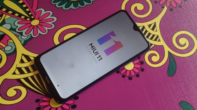 Layar Redmi 8A. [Suara.com/Tivan Rahmat]