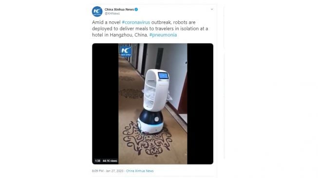 Robot Turun Tangan Hentikan Virus Corona