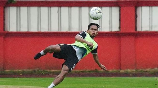 Andik Vermansah saat ikut sesi latihan Bhayangkara FC. (Dok. Bhayangkara FC)