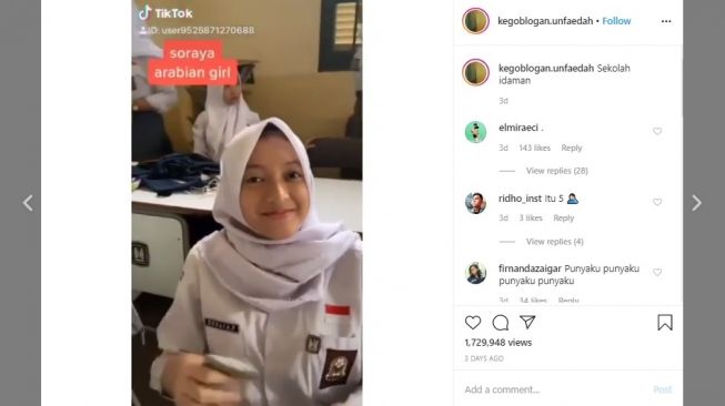 Video Pamer Pesona Siswi Cantik di Sekolah Ini Bikin Warganet Deg-degan