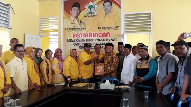 Pilkada 2020, Balon Wakil Bupati Pasaman Rahmad Saleh Mendaftar ke Golkar