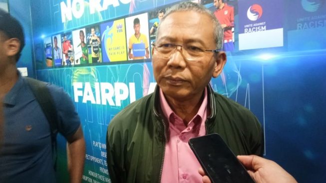 Sonhadji selaku Ketua Komite Wasit sekaligus anggota Exco PSSI, serta Komisaris PT Liga Indonesia Baru (LIB). (Suara.com/Adie Prasetyo Nugraha).