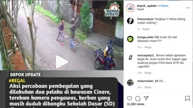 Viral Bocah 12 Tahun Korban Begal di Depok, Polisi: Korban Terkena Sajam