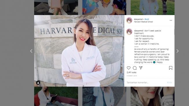 Dokter spesialis mata Dagny Zhu viral (instagram @dzeyemd)