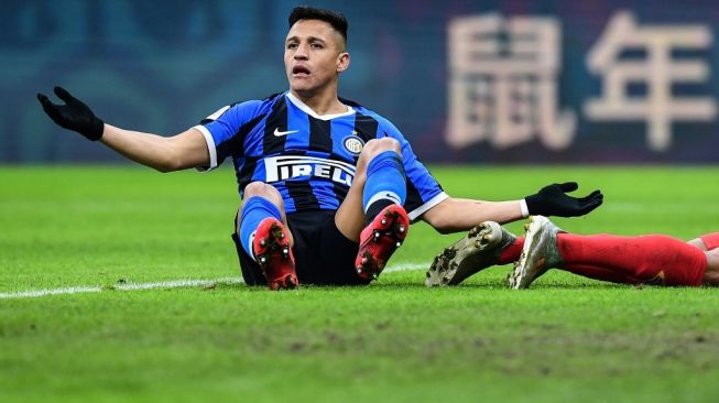 Penyerang Inter Milan pinjaman dari Manchester United, Alexis Sanchez. [Miguel MEDINA / AFP]