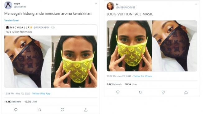 Viral masker Louis Vuitton [Twitter]