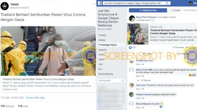 CEK FAKTA: Benarkah Thailand Sembuhkan Pasien Virus Corona dengan Ganja? (turnbackhoax.id)