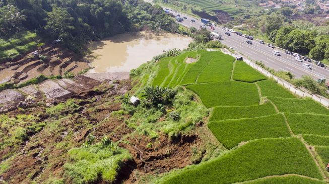 Area persawahan yang longsor akibat pergerakan tanah di Desa Sukatani, Ngamprah, Kabupaten Bandung Barat, Jawa Barat, Rabu (12/2).  [ANTARA FOTO/M Agung Rajasa]


area persawahan yang longsor akibat pergerakan tanah di Desa Sukatani, Ngamprah, Kabupaten Bandung Barat, Jawa Barat, Rabu (12/2).  [ANTARA FOTO/M Agung Rajasa]


