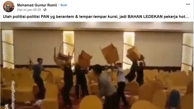 Ledek Aksi Lempar Kursi Kongres PAN, Pekerja Hotel Buat Video Parodi TikTok