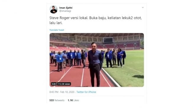 Aksi Agus Harimurti Yudhoyono (AHY) bikin warganet klepek klepek. [Twitter]