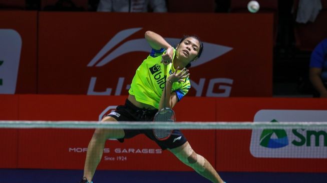 Pebulutangkis tunggal putri Indonesia, Gregoria Mariska Tunjung, takluk dari wakil Jepang, Akane Yamaguchi, dalam perempat final BATC 2020, Jumat (14/2). Indonesia untuk sementara tertinggal 0-1 dari Jepang. [Humas PBSI]