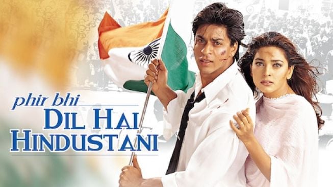 Shahrukh Khan dan Juhi Chawla dalam film Phir Bhi Dil Hai Hindustani