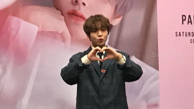 Park Ji Hoon dalam jumpa pers di acara Fancon Asia Tour in Jakarta [Suara.com/Sumarni]