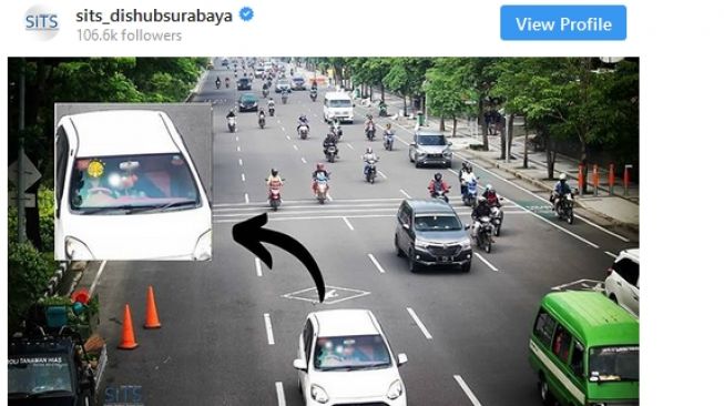 Tak pakai sabuk pengaman? Ini hasil record canggih dari kamera CCTV sistem E-TLE di Surabaya [screen shot sist_dishubsurabaya].