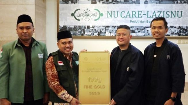 Nu Care Lazisnu  bermitra dengan Treasury mempelopori donasi dengan emas. (Dok: Nu Care Lazisnu) 