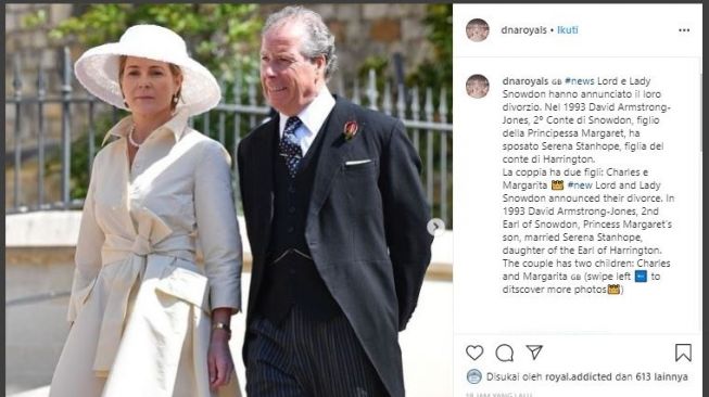 Berita Mengejutkan! Keponakan Ratu Elizabeth II, Earl of Snowdon Cerai