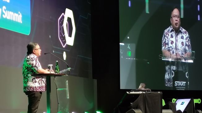 Menristek Bambang Brodjonegoro dalam acara  Tokopedia START Summit 2020 di Kota Kasablanka Jakarta, Sabtu (22/2/2020). [Suara.com/Tivan Rahmat]