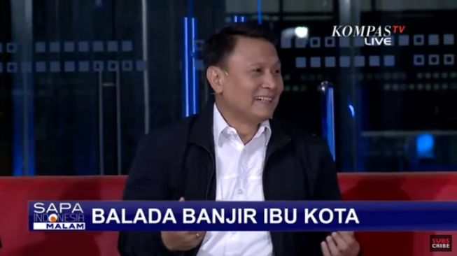 Mardani Ali Sera mengimbau Anies fokus atasi banjir. (YouTube/Kompas TV)