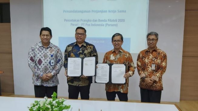 Peruri dan Pos Indonesia Kerja Sama Cetak Prangko dan Benda Filateli