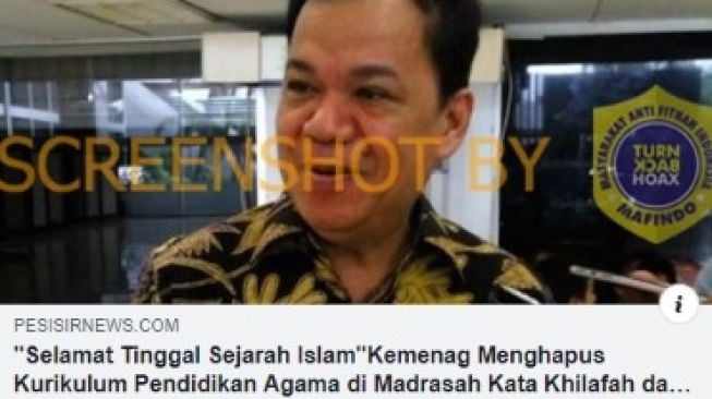 CEK FAKTA: Kemenag Hapus Kata Khilafah dan Jihad dari Kurikulum Madrasah?