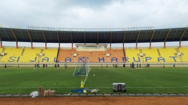 Stadion Si Jalak Harupat, Kabupaten Bandung. (ANTARA/Bagus Ahmad Rizaldi)