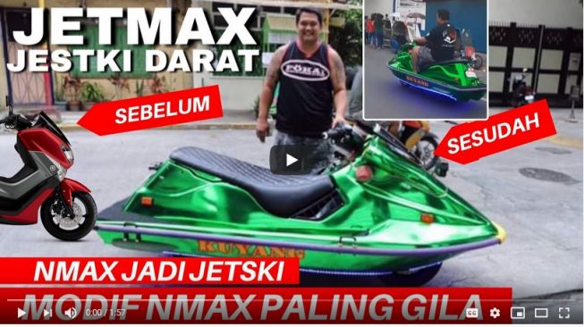 Simak perbedaan saat motor Yamaha Nmax belum diubah dan sesudah dimodifikasi [YouTube: Ra Nara].