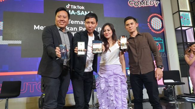Talkshow TikTok bertajuk "Sama-Sama Beda" di Jakarta, Sabtu (29/2/2020). [Suara.com/Dythia Novianty] 