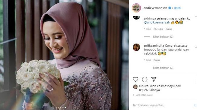 Calon istri Andik Vermansah, Silvia Anggun. (Instagram/@andikvermansah).
