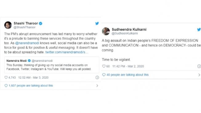 Respon politisi India menanggapi Narendra Modi bakal tutup akun media sosial (twitter)