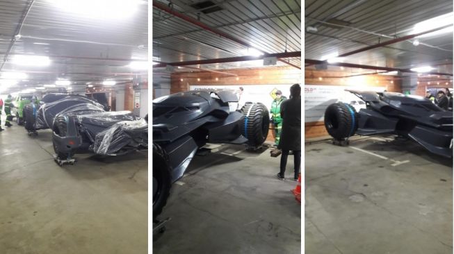 Mobil batman atau batmobile berukuran raksasa yang ditilang pada akhir Februari 2020 di Moskwa, Rusia. [Dok Kementerian Dalam Negeri Rusia]