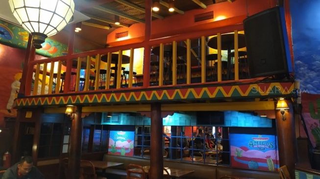 Penampakan Amigos Resto, Kemang Villas Club, Jakarta Selatan. (Suara.com/Stephanus Aranditio).