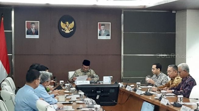 Percepatan Dana BOS, Menteri Muhajir Rapat Bareng Nadiem dan Sri Mulyani