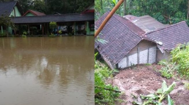 Diguyur Hujan Semalaman, Sejumlah Wilayah di Bantul Longsor Hingga Banjir