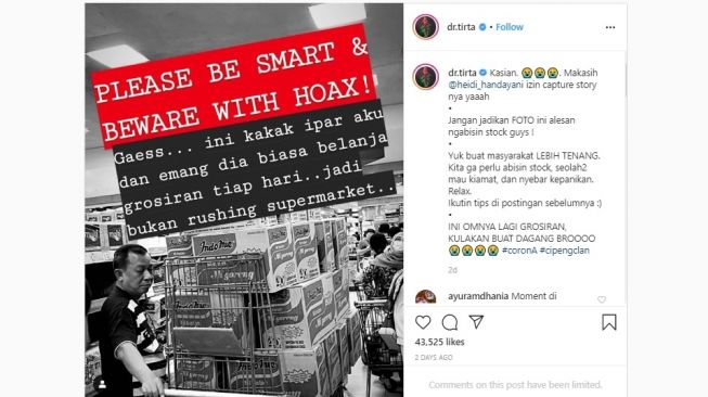 Fakta di balik foto viral borong mie instan. [Instagram]