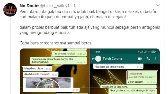 Niat Baik Bagi-bagi Masker Gratis, Perempuan di Bandung Malah Tertipu