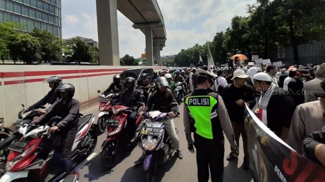 Geruduk Kedubes India Gegara Hina Nabi, Ratusan Polisi dan Barracuda Dikerahkan Jaga Ketat Aksi 1706 FPI Cs