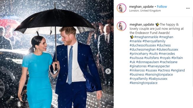 Pangeran Harry dan Meghan Markle. (Instagram/@meghan_update)