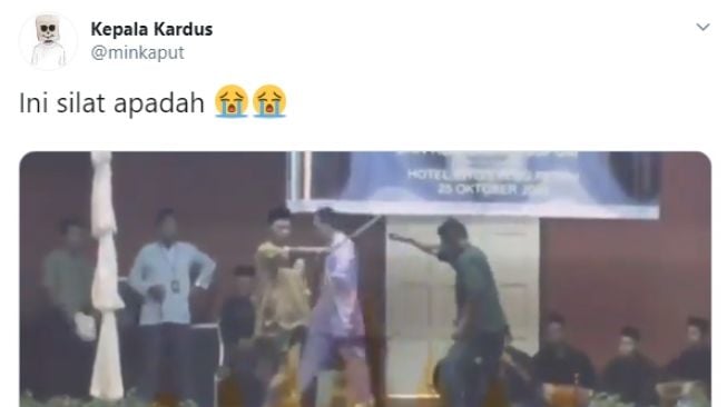 Video silat mendebarkan (Twitter).