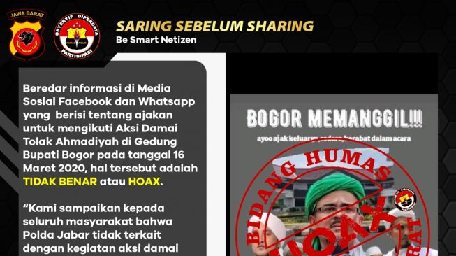 CEK FAKTA: Benarkah Polda Jabar Izinkan Aksi Damai Tolak Ahmadiyah di Bogor