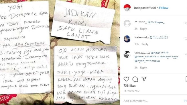 Suami Istri Diduga Bunuh Diri, Tinggalkan Surat: Bapak Minta Maaf Ya