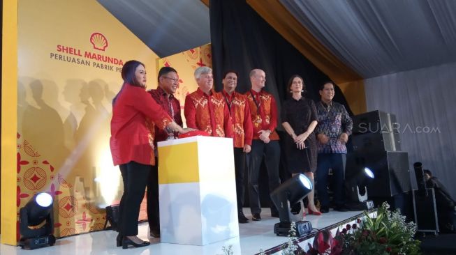 Perluasan pabrik pelumas Shell Indonesia di Marunda, Bekasi pada Kamis (12/3/2020) [Suara.com/Manuel Jeghesta Nainggolan].