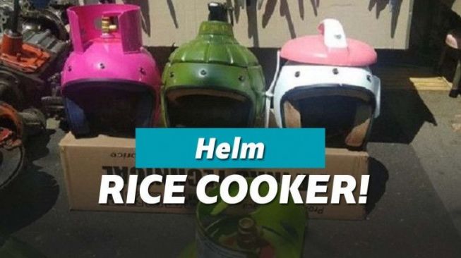 Usai Helm Tabung Gas, Sekarang Viral Trend Ojol Pakai Helm Magicom