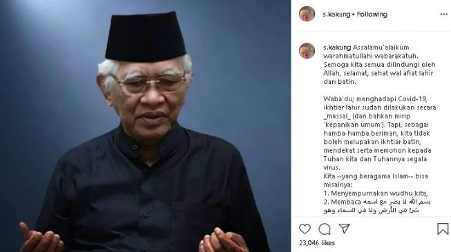 Virus Corona Meluas Gus Mus Ikhtiar Lahir Sudah Massal Jangan Lupa Batin