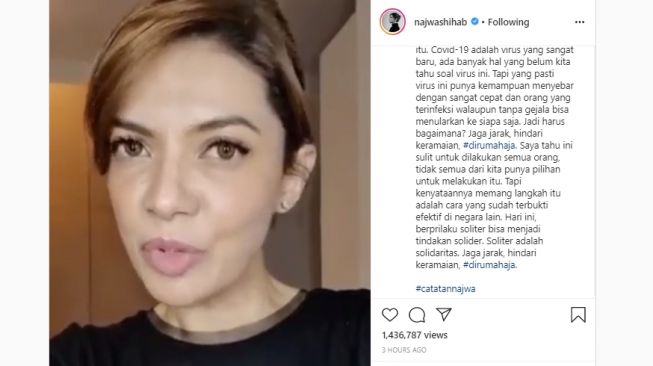 Najwa Shihab menerapkan work from home