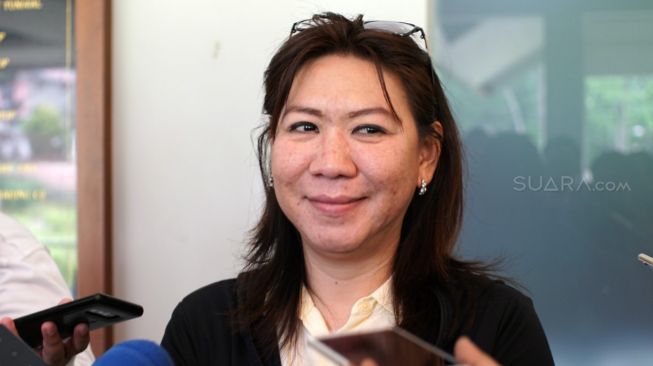 Kabid Binpres PBSI Susy Susanti ditemui di Pelatnas Cipayung, Jakarta Timur. [Suara.com/Arief Apriadi]
