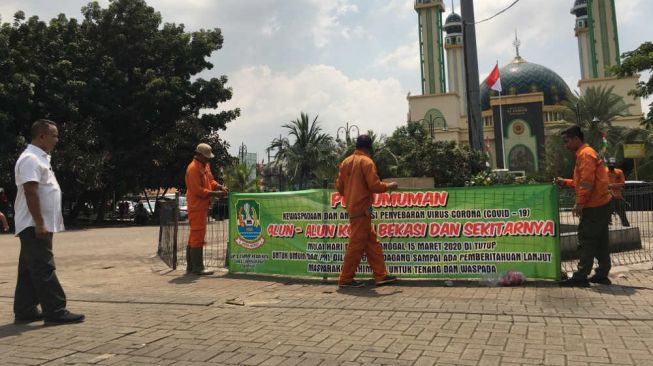 Dampak Wabah Virus Corona, Alun-alun dan Pusat Kuliner di Kota Bekasi Tutup