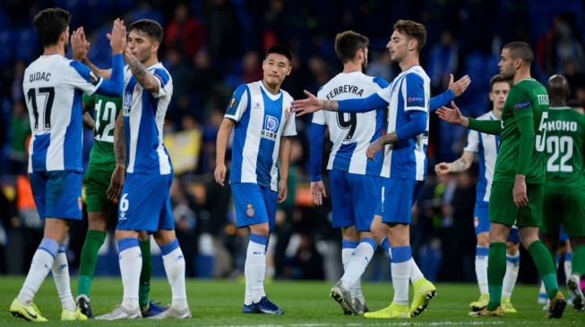 Para pemain Espanyol. [AFP]