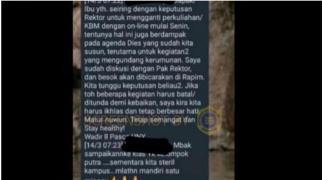 CEK FAKTA: Benarkah Ada Mahasiswa UNY yang Positif Corona?